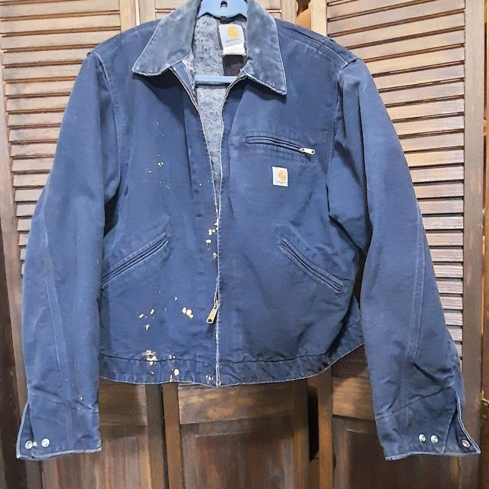 Carhartt Detroit Jacket Navy Blanket Lined Mens 46R